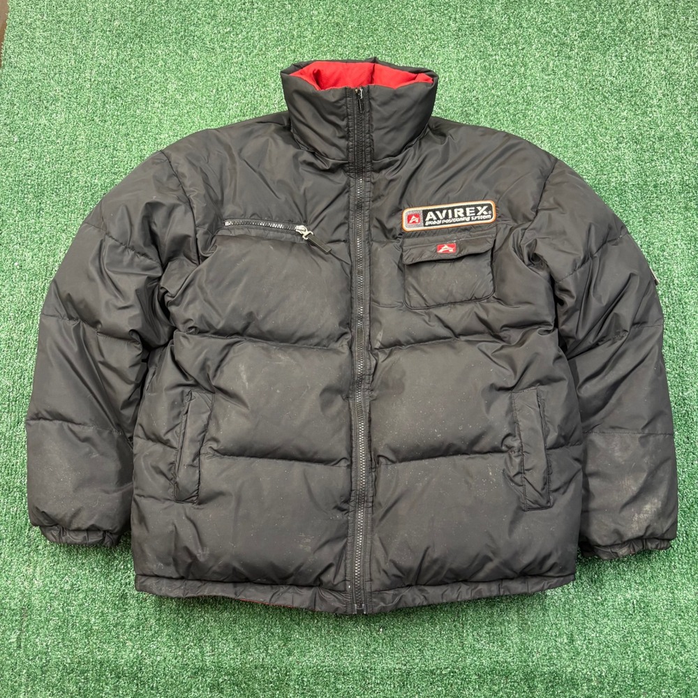 Vintage 90's Avirex Puffer Reversible Jacket